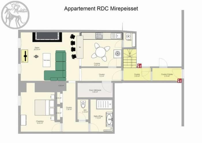 Chez Makita - RdC Apartman Mirepeisset Kültér fotó
